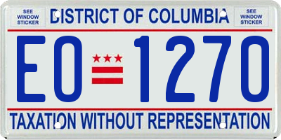 DC license plate EO1270