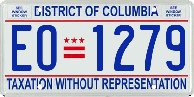 DC license plate EO1279