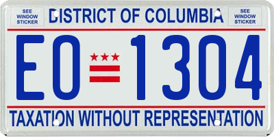 DC license plate EO1304