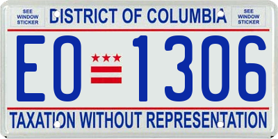 DC license plate EO1306