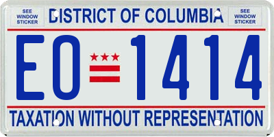 DC license plate EO1414