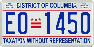 DC license plate EO1450