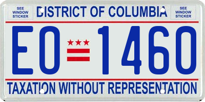 DC license plate EO1460