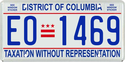 DC license plate EO1469