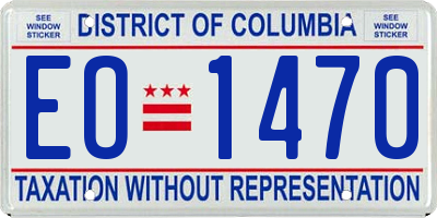 DC license plate EO1470