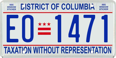 DC license plate EO1471