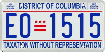 DC license plate EO1515