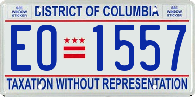 DC license plate EO1557