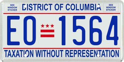 DC license plate EO1564