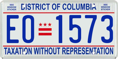 DC license plate EO1573