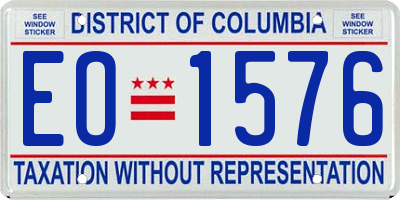 DC license plate EO1576