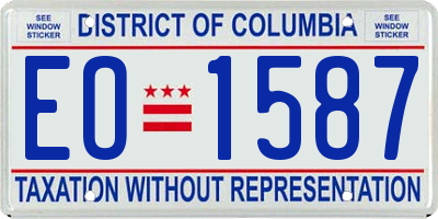 DC license plate EO1587