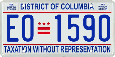 DC license plate EO1590