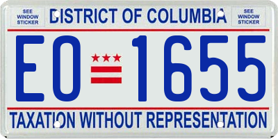 DC license plate EO1655