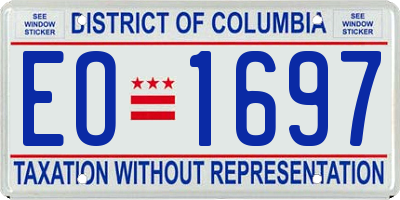 DC license plate EO1697
