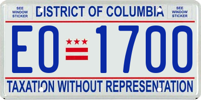DC license plate EO1700