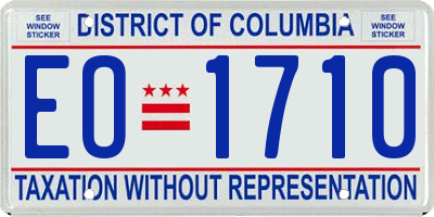 DC license plate EO1710