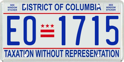 DC license plate EO1715