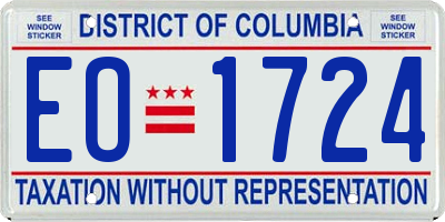 DC license plate EO1724