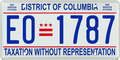 DC license plate EO1787