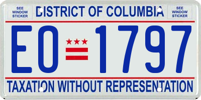 DC license plate EO1797