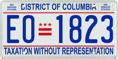 DC license plate EO1823
