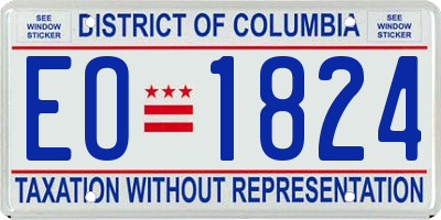 DC license plate EO1824