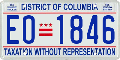 DC license plate EO1846