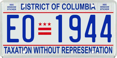 DC license plate EO1944