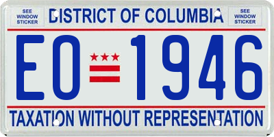 DC license plate EO1946