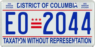 DC license plate EO2044