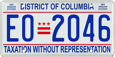 DC license plate EO2046