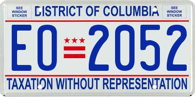 DC license plate EO2052
