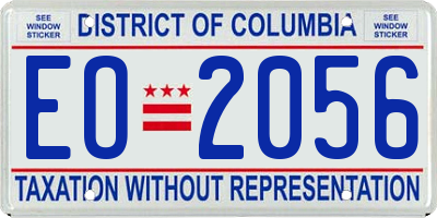 DC license plate EO2056