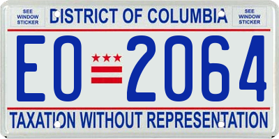 DC license plate EO2064