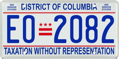DC license plate EO2082