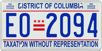 DC license plate EO2094