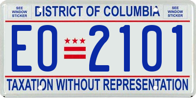DC license plate EO2101