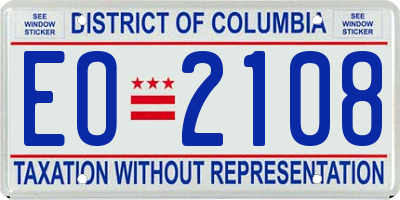 DC license plate EO2108
