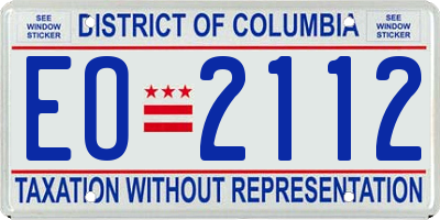 DC license plate EO2112