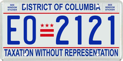 DC license plate EO2121