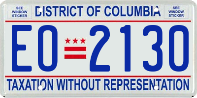DC license plate EO2130