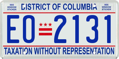 DC license plate EO2131