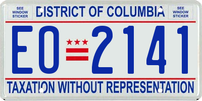 DC license plate EO2141