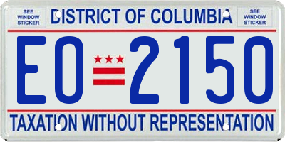 DC license plate EO2150
