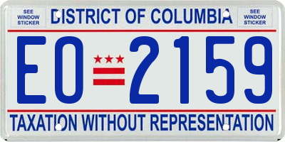 DC license plate EO2159