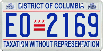 DC license plate EO2169