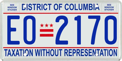 DC license plate EO2170