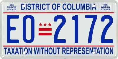 DC license plate EO2172