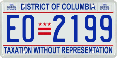 DC license plate EO2199